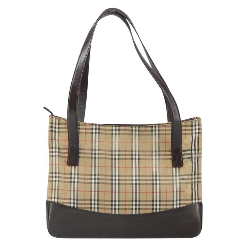 Burberry Nova Check Canvas Tote Bag Beige